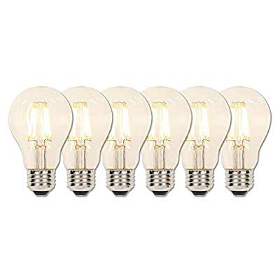 A19 Dimmable Clear Filament Medium Base Westinghouse Lighting 4316420 4.5 6 Pack LED Light Bulb Six Pack 40-Watt Equivalent 